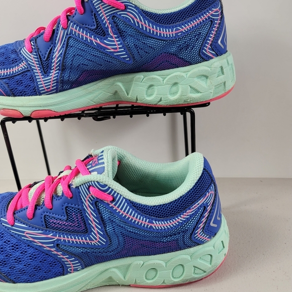 Asics Noosa GS Blue pinkSport Athletic Running Women Sz 5 - Picture 2 of 10